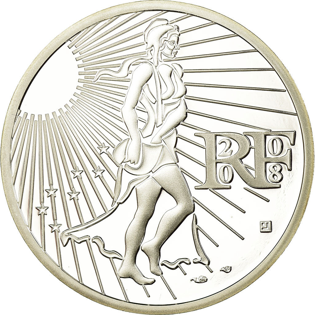 France, 15 Euro, 2008, Proof, MS(65-70), Silver, KM:1535