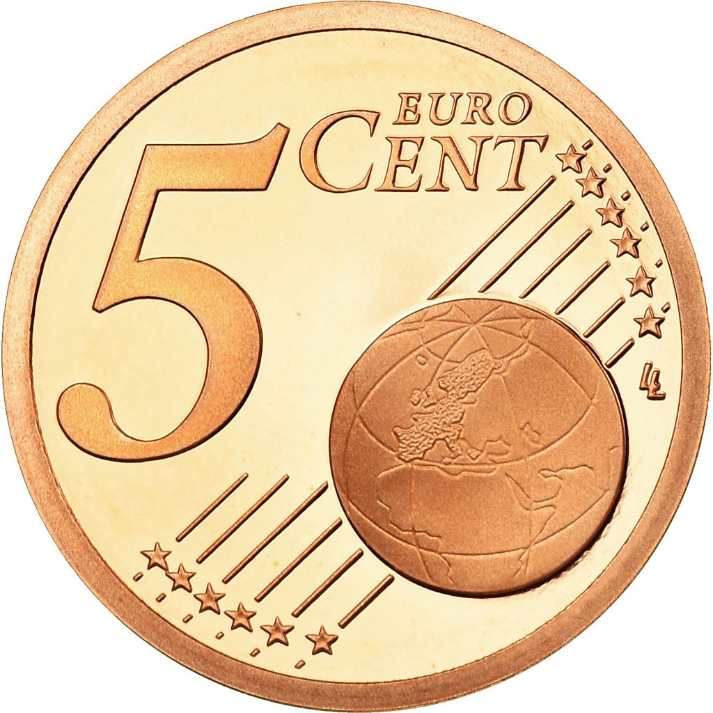 France, 5 Euro Cent, 2010, Proof, MS(65-70), Copper Plated Steel, KM:1284