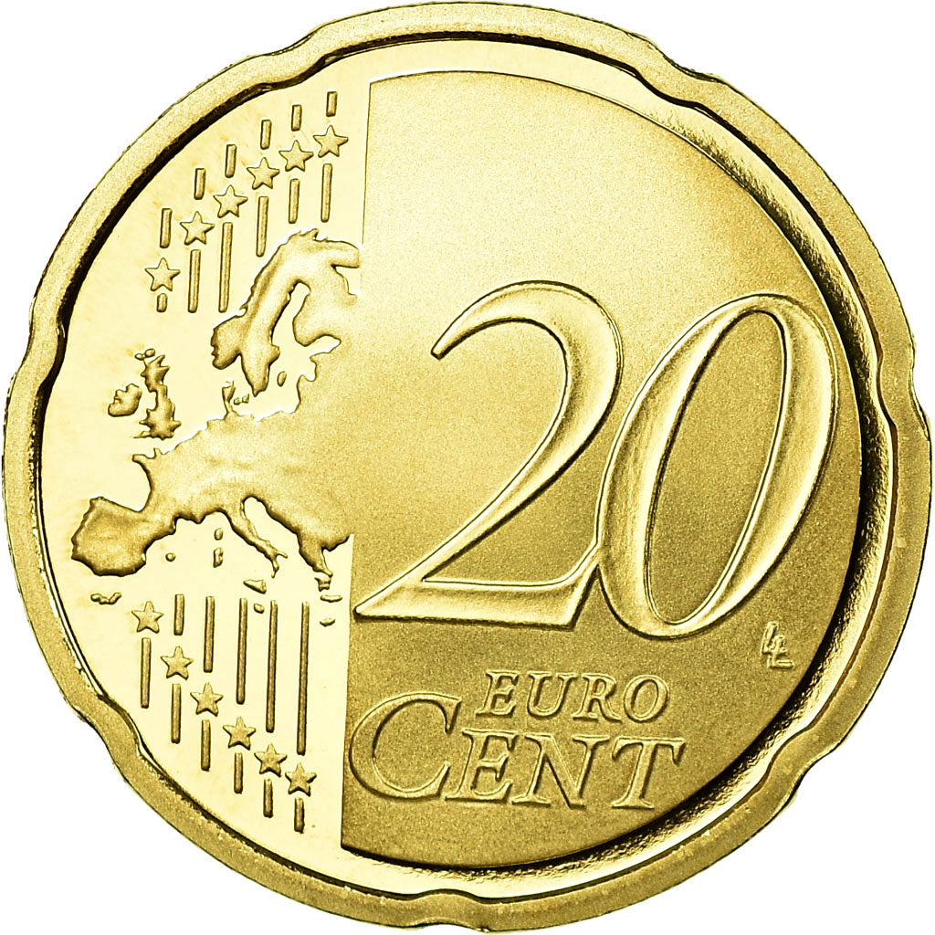 France, 20 Euro Cent, 2010, Proof, MS(65-70), Brass, KM:1411