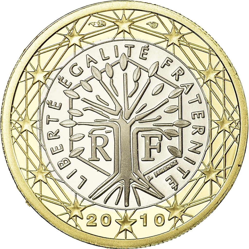 France, Euro, 2010, Proof, MS(65-70), Bi-Metallic, KM:1413