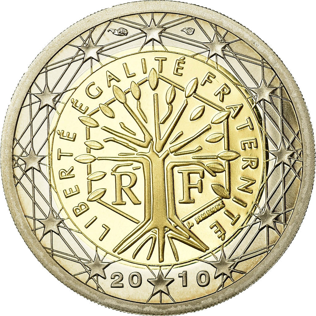 France, 2 Euro, 2010, Proof, MS(65-70), Bi-Metallic, KM:1414