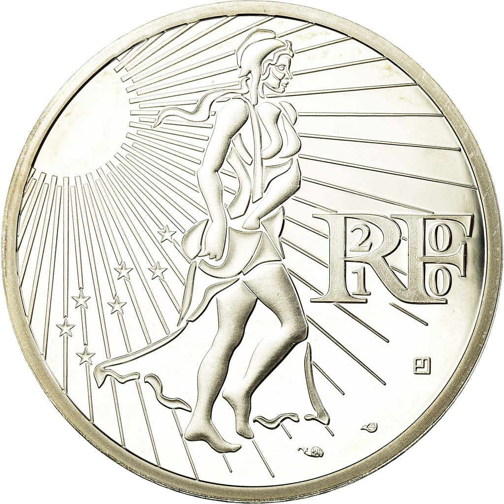 Francja, 15 Euro, 2010, Paris, Proof, MS(65-70), Srebro, KM:1535