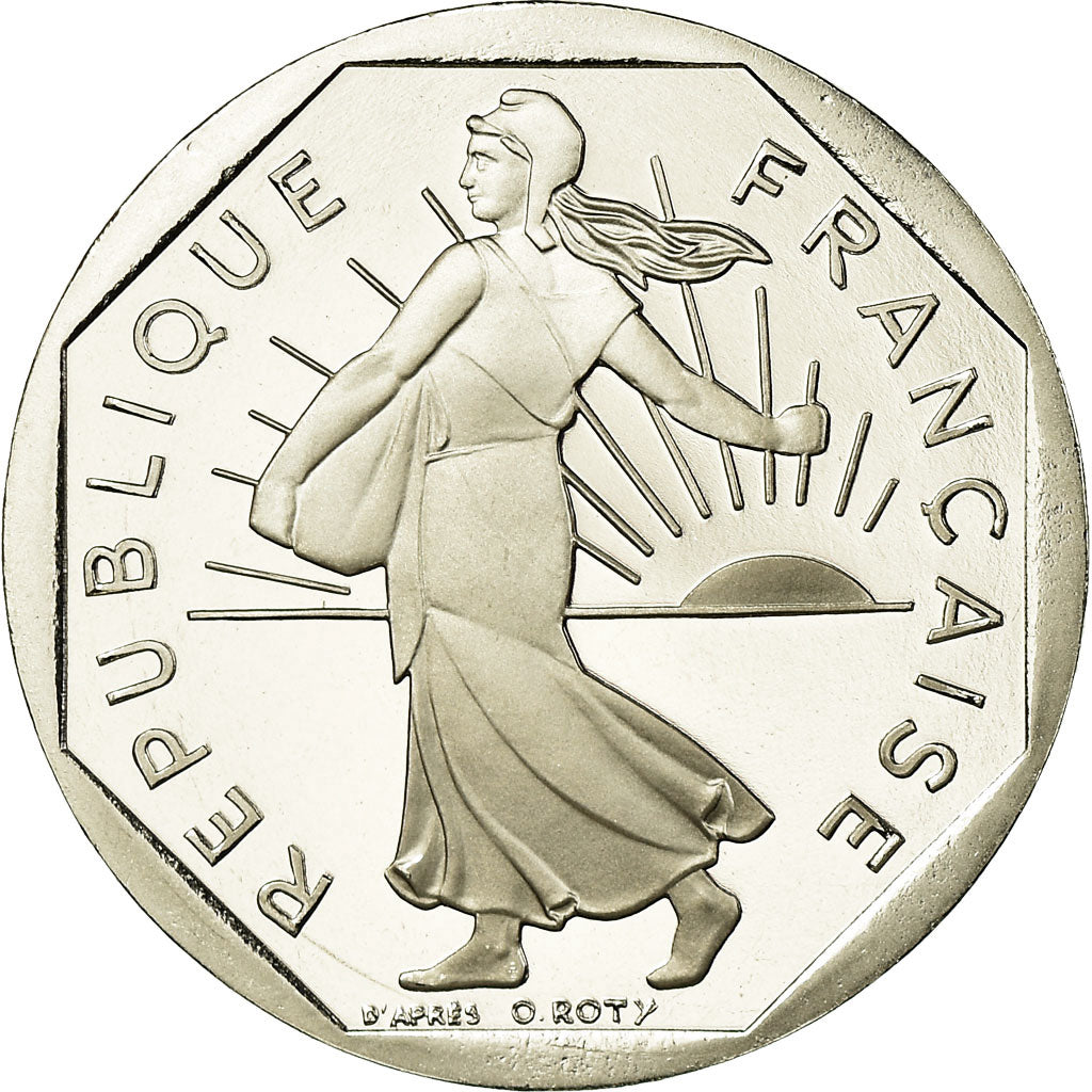 Moneda, Francia, Semeuse, 2 Francs, 2001, Paris, Proof, FDC, Níquel, KM:942.2