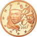 França, 5 Euro Cent, 2007, Proof, MS(65-70), Aço Cromado a Cobre, KM:1284