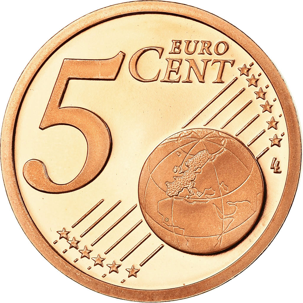 França, 5 Euro Cent, 2007, Proof, MS(65-70), Aço Cromado a Cobre, KM:1284