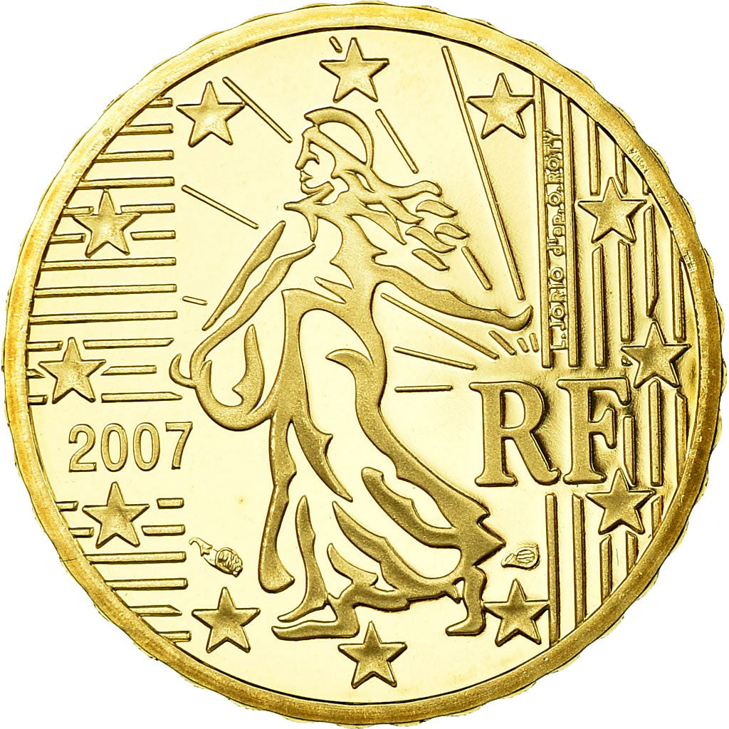 Francia, 10 Euro Cent, 2007, Proof, FDC, Ottone, KM:1410