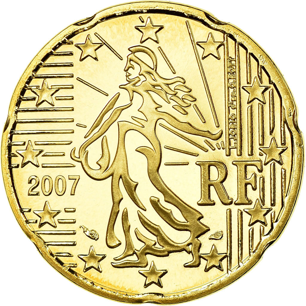 Francia, 20 Euro Cent, 2007, Proof, FDC, Ottone, KM:1411