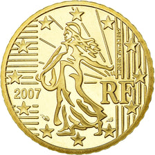 France, 50 Euro Cent, 2007, Proof, MS(65-70), Brass, KM:1412