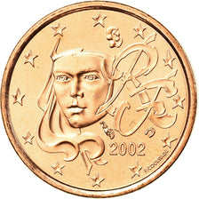 France, Euro Cent, 2002, MS(65-70), Copper Plated Steel, KM:1282