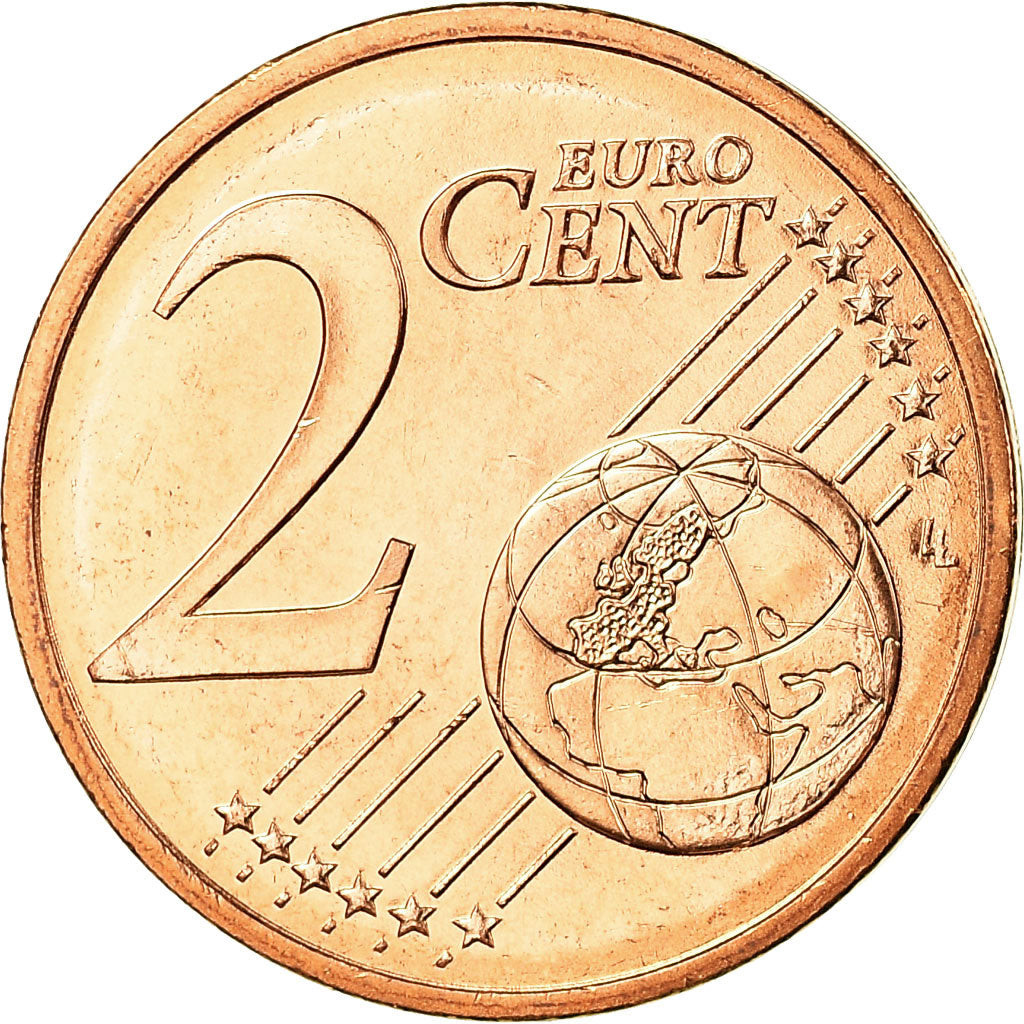 France, 2 Euro Cent, 2002, MS(65-70), Copper Plated Steel, KM:1283