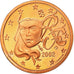 France, Euro Cent, 2002, Proof, MS(65-70), Copper Plated Steel, KM:1282