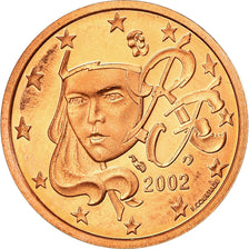 France, 2 Euro Cent, 2002, Proof, MS(65-70), Copper Plated Steel, KM:1283
