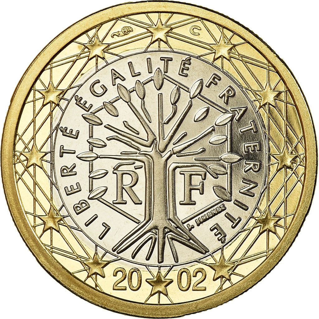 France, Euro, 2002, Proof, MS(65-70), Bi-Metallic, KM:1288