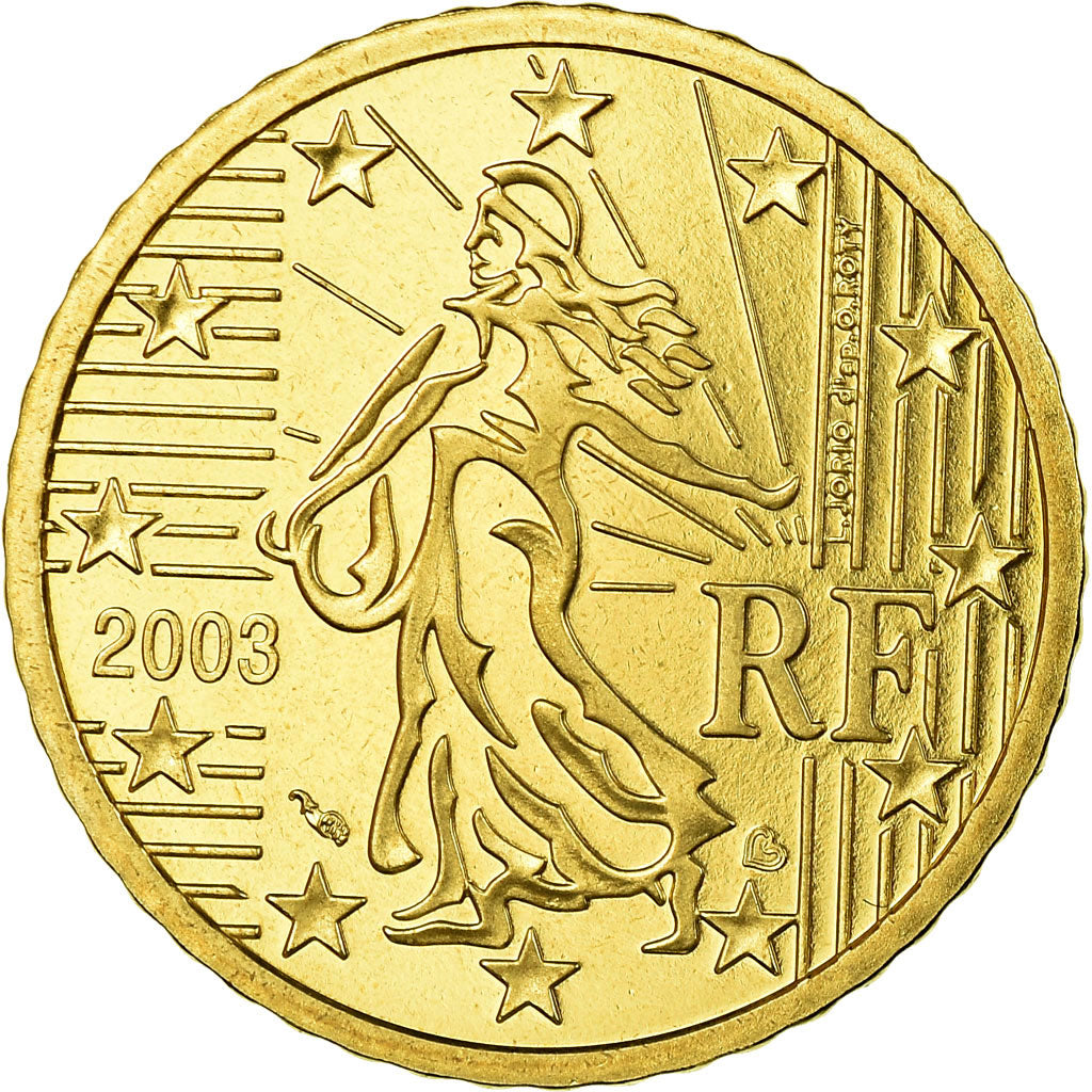 France, 50 Euro Cent, 2003, Proof, MS(65-70), Brass, KM:1287