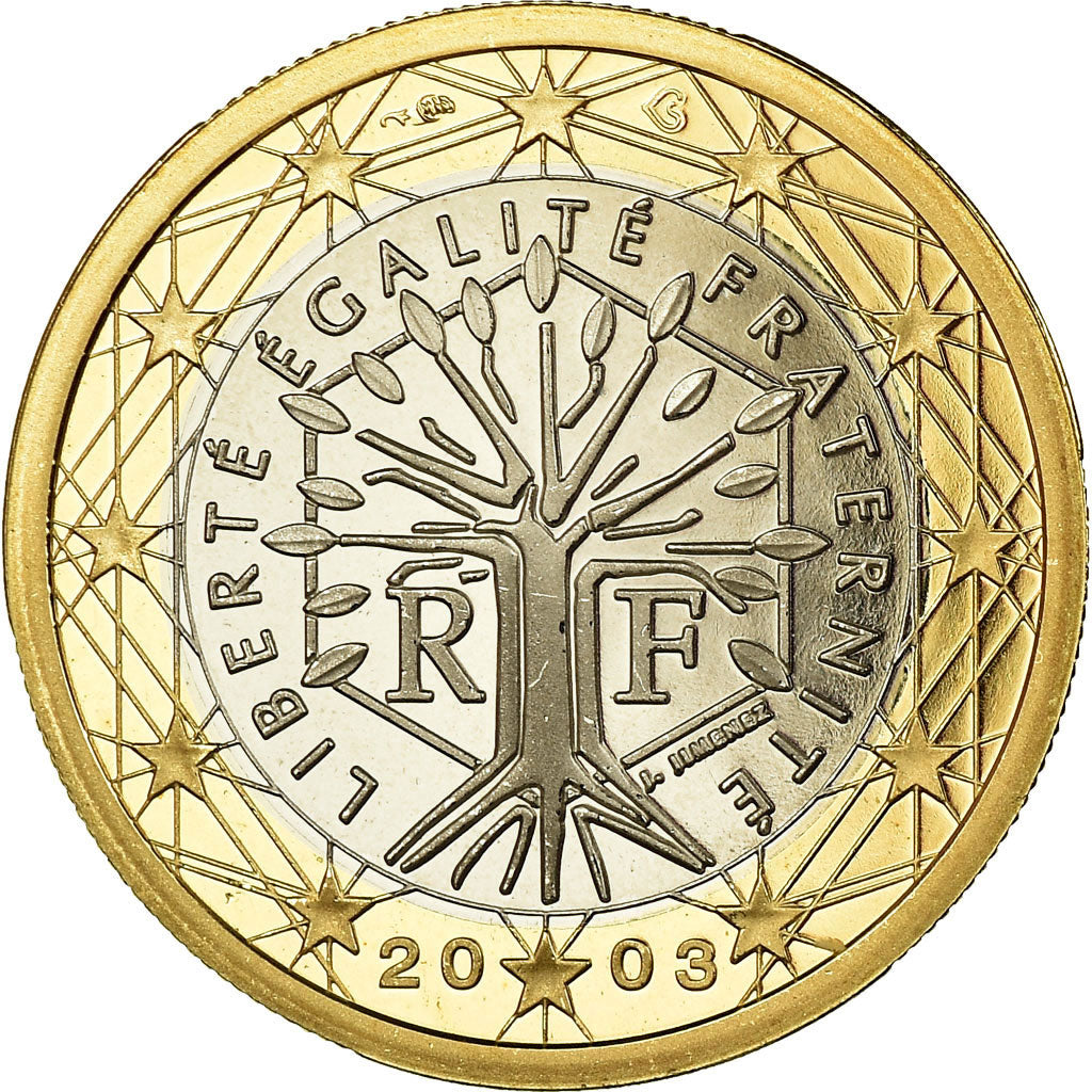 France, Euro, 2003, Proof, MS(65-70), Bi-Metallic, KM:1288