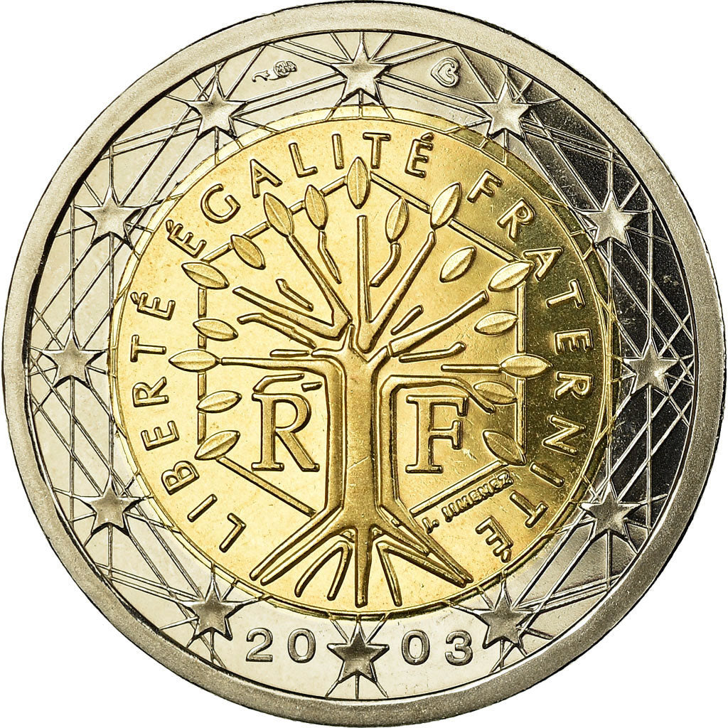 France, 2 Euro, 2003, Proof, MS(65-70), Bi-Metallic, KM:1289