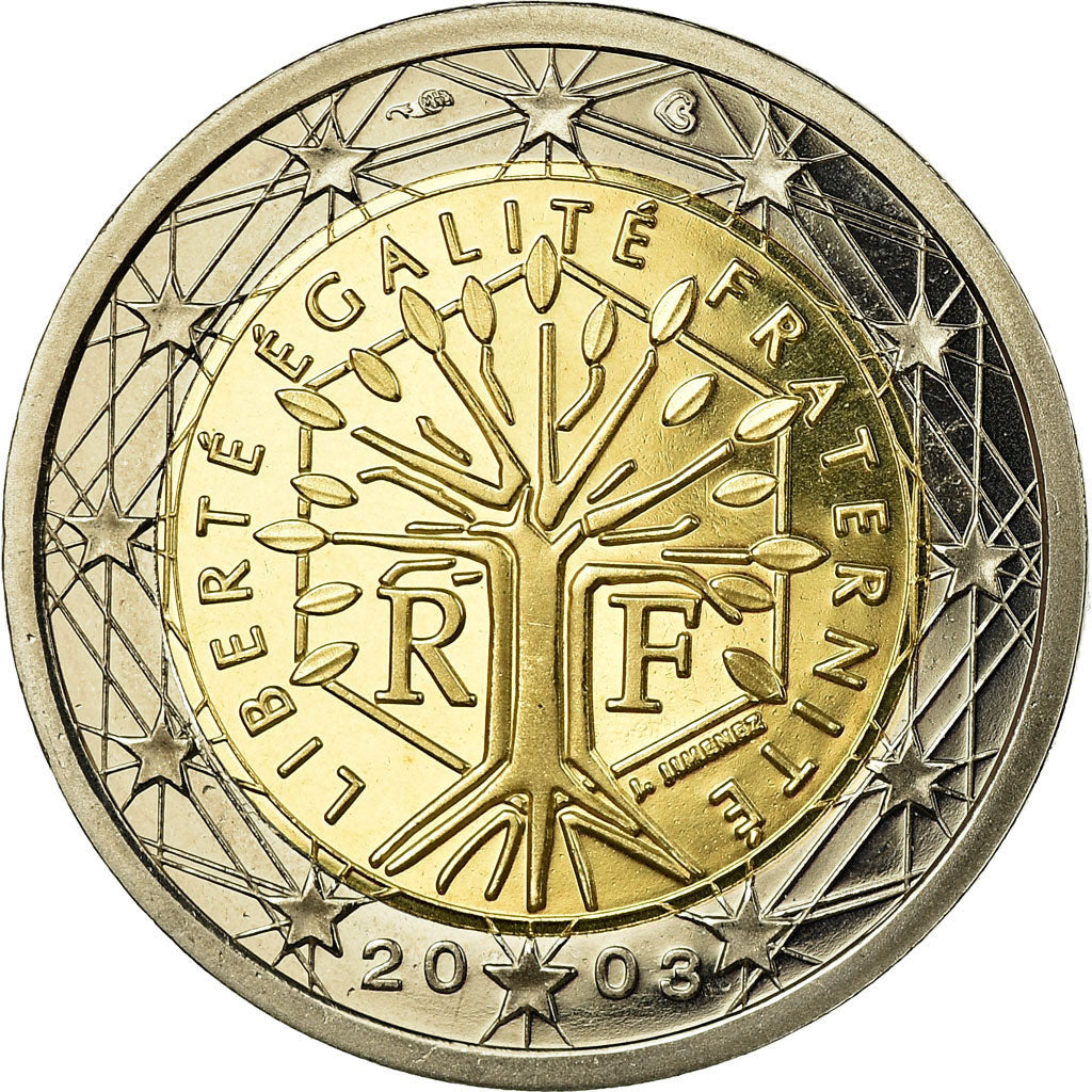 France, 2 Euro, 2003, Proof, MS(65-70), Bi-Metallic, KM:1289