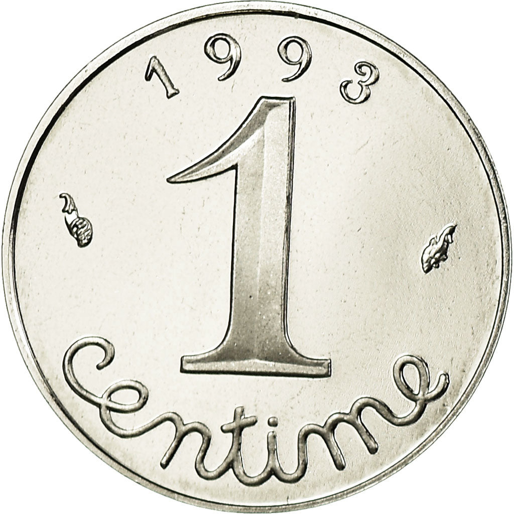 Coin, France, Épi, Centime, 1993, Paris, Proof, MS(65-70), Stainless Steel