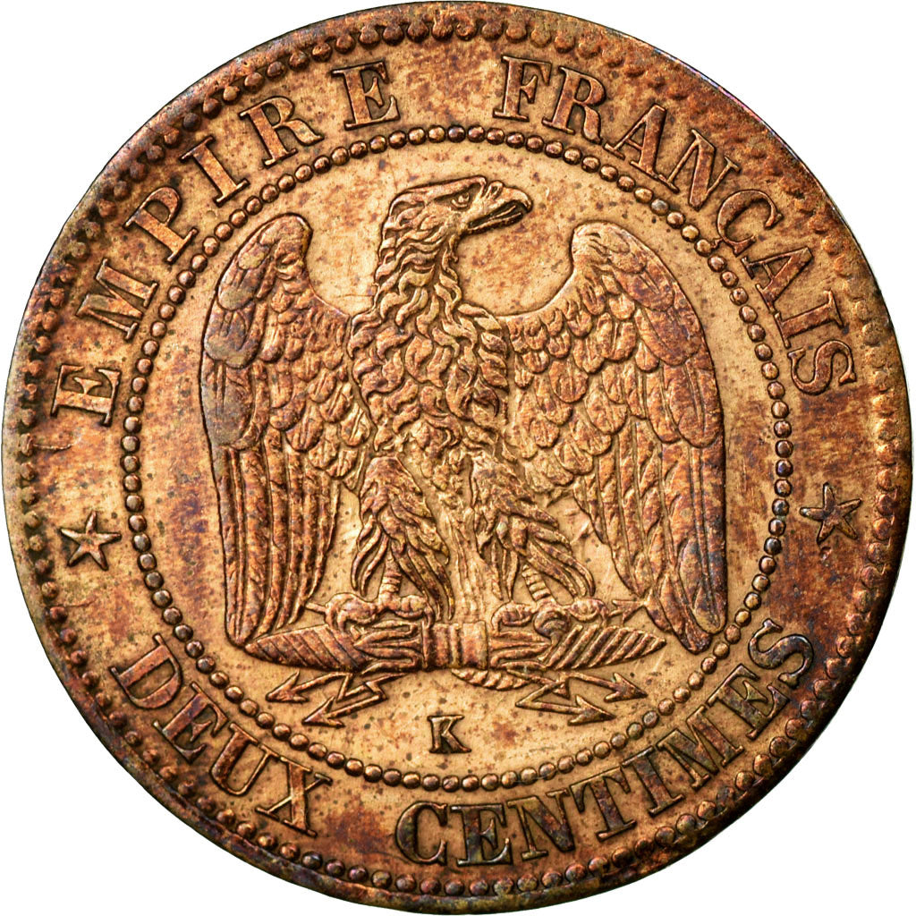 Monnaie, France, Napoleon III, Napoléon III, 2 Centimes, 1862, Bordeaux, TTB