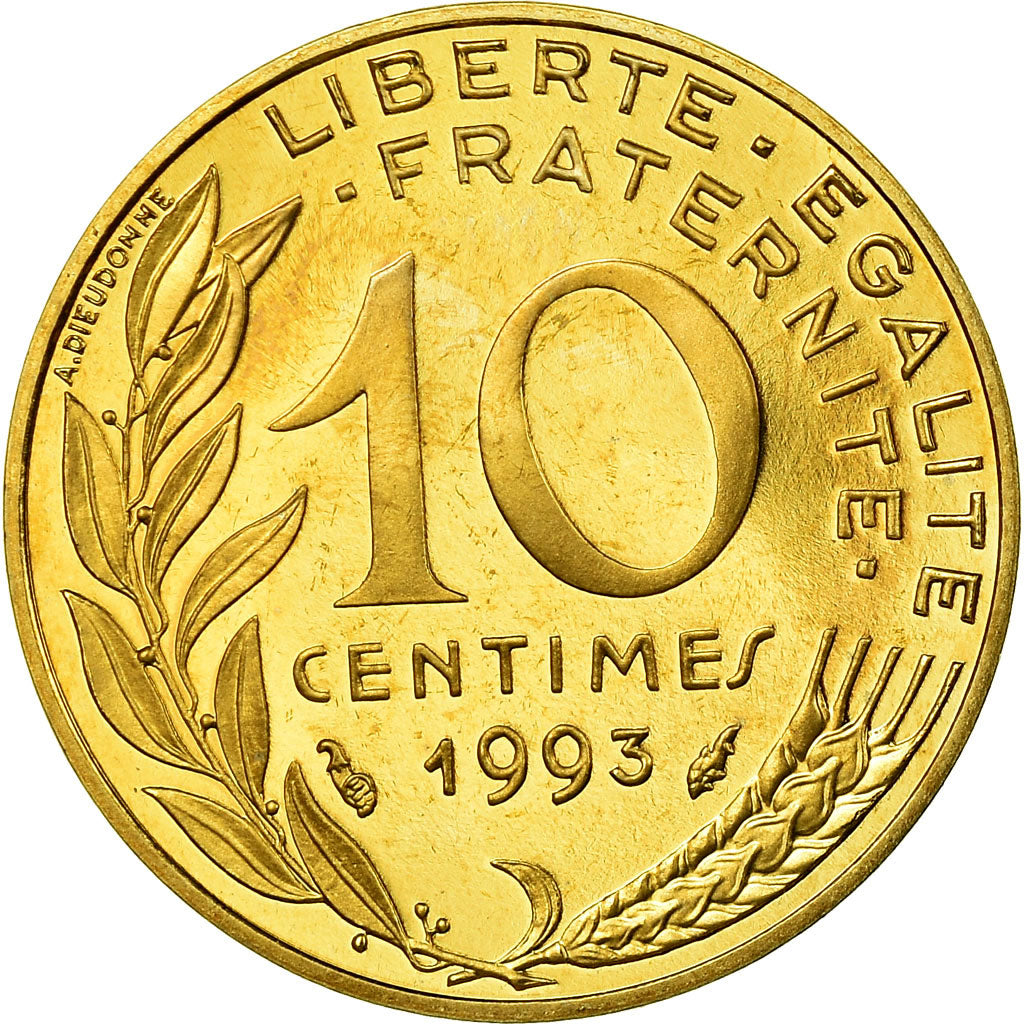 Coin, France, Marianne, 10 Centimes, 1993, Paris, Proof, MS(65-70)