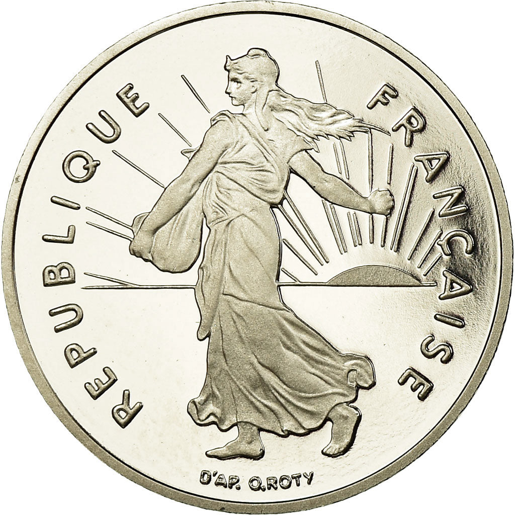 Moneta, Francja, Semeuse, 1/2 Franc, 1991, Proof, MS(65-70), Nikiel, KM:931.2