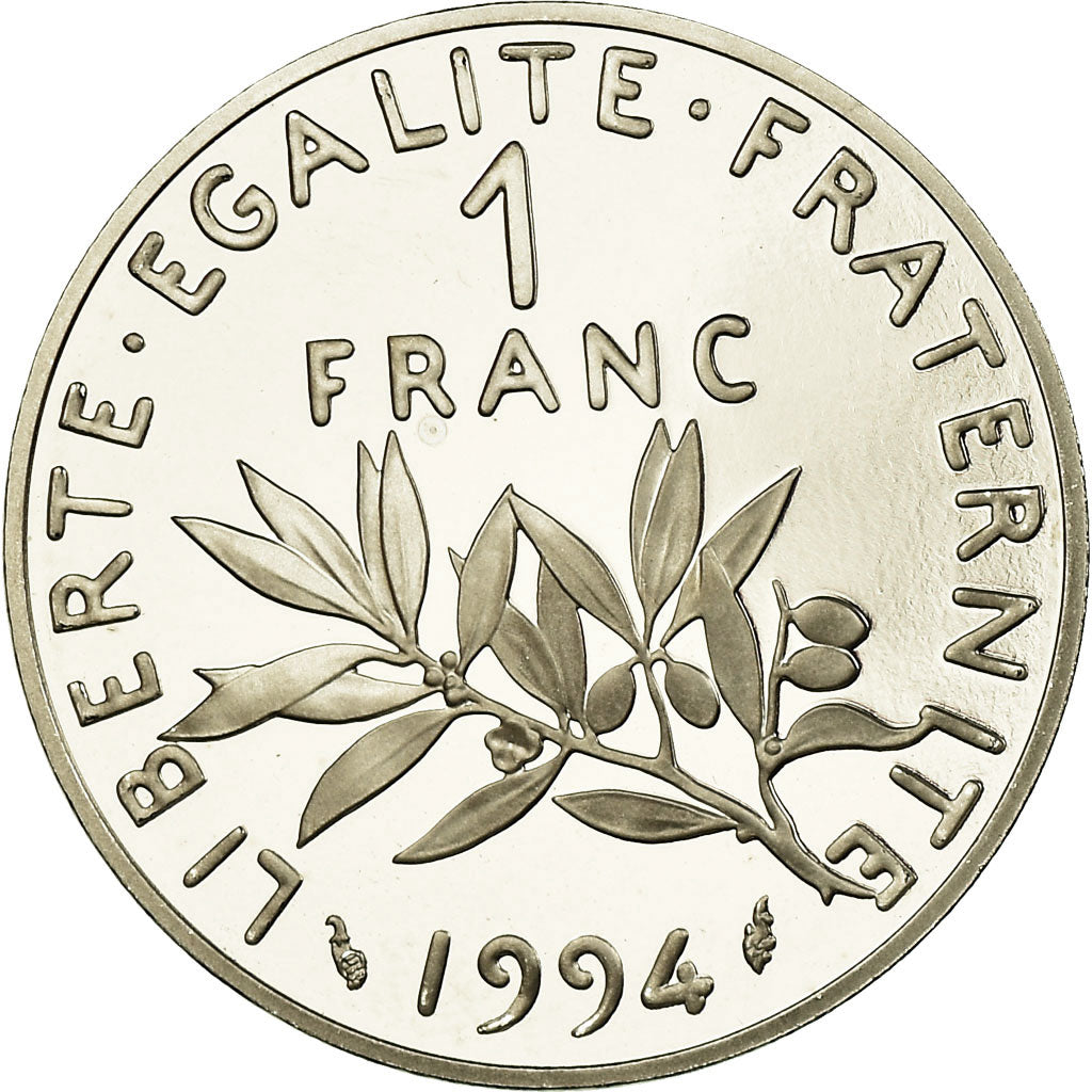 Moeda, França, Semeuse, Franc, 1994, Proof, MS(65-70), Níquel, KM:925.2