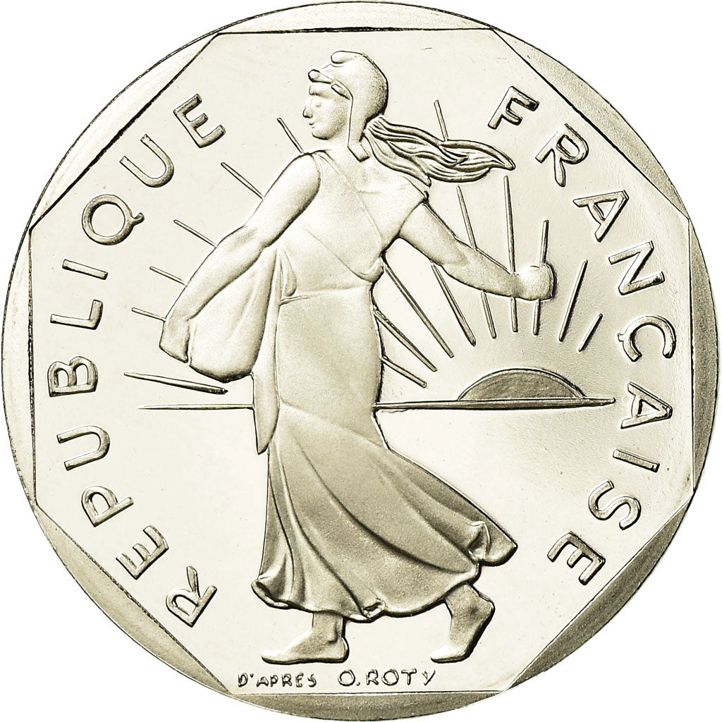 Moneta, Francia, Semeuse, 2 Francs, 1991, Proof, FDC, Nichel, KM:942.2
