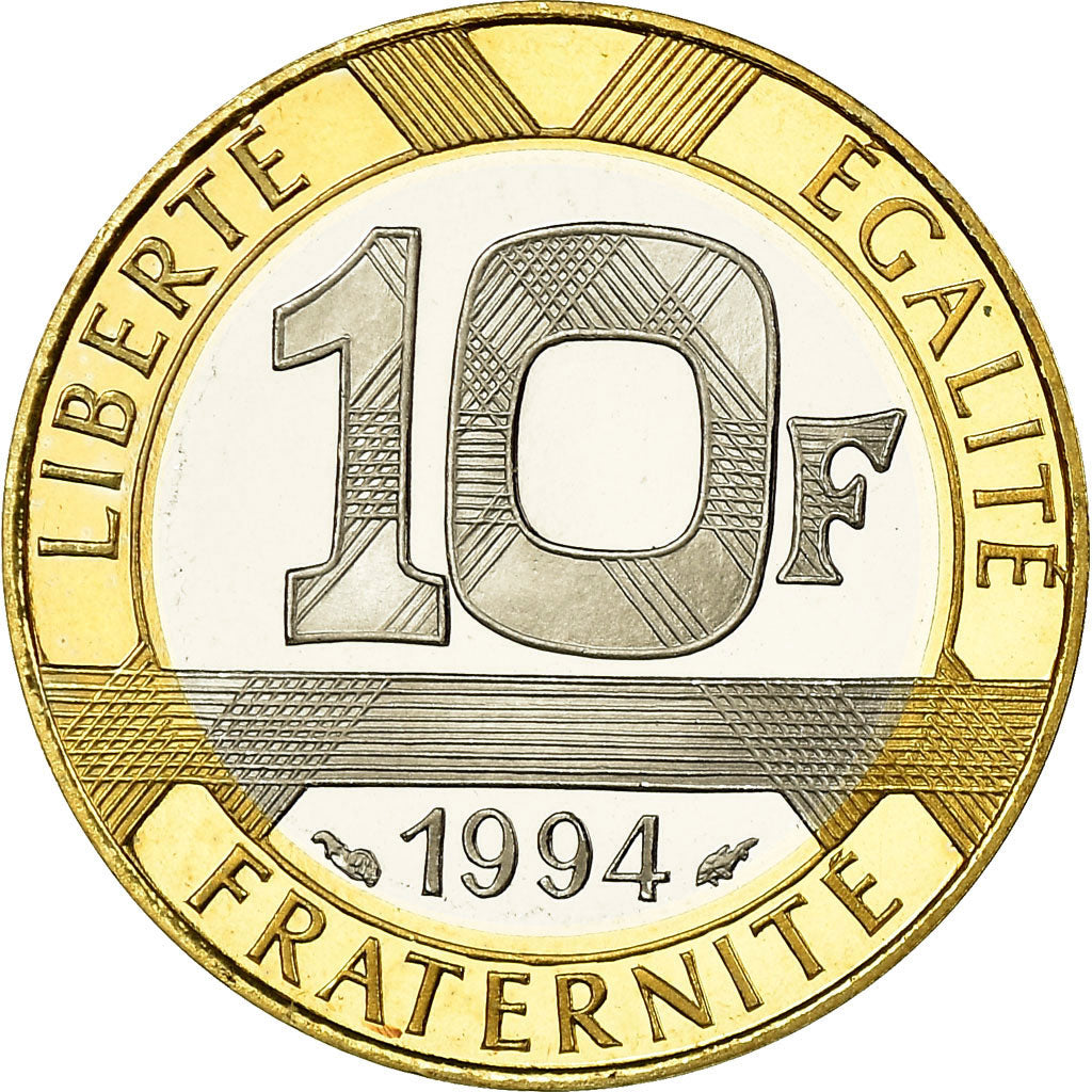 Munten, Frankrijk, Génie, 10 Francs, 1994, Paris, Proof, FDC, Aluminum-Bronze