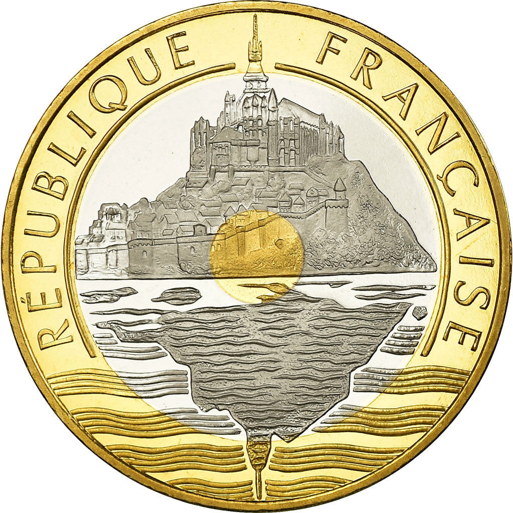 Coin, France, Mont Saint Michel, 20 Francs, 1994, Paris, Proof, MS(65-70)