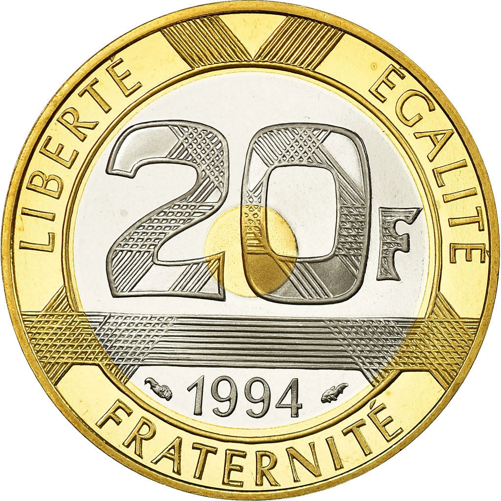 Coin, France, Mont Saint Michel, 20 Francs, 1994, Paris, Proof, MS(65-70)