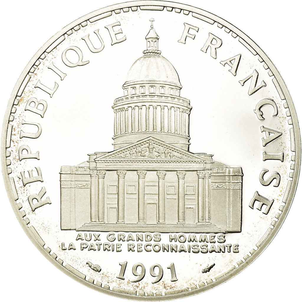 Coin, France, Panthéon, 100 Francs, 1991, Paris, Proof, MS(65-70), Silver