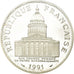 Coin, France, Panthéon, 100 Francs, 1991, Paris, Proof, MS(65-70), Silver