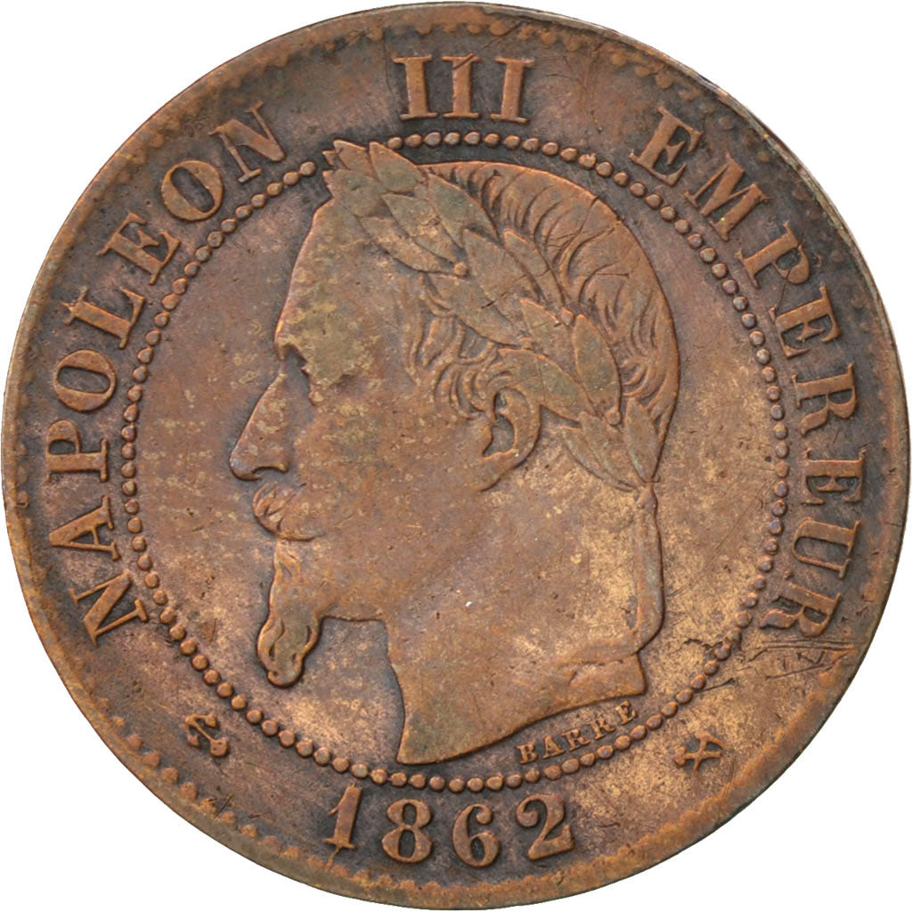 Francia, Napoleon III, Napoléon III, 2 Centimes, 1862, Bordeaux, BB, Bronzo,...