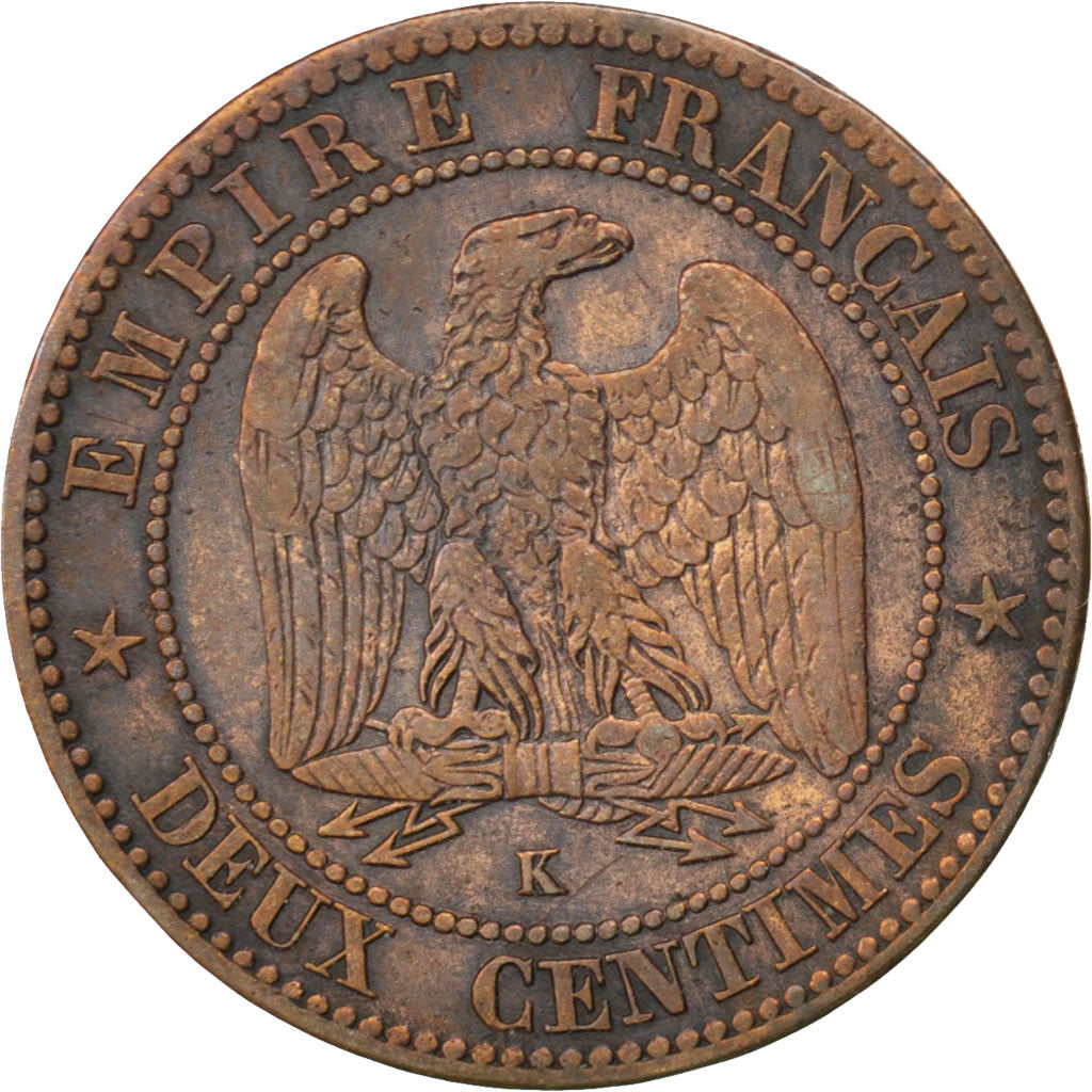 Francia, Napoleon III, Napoléon III, 2 Centimes, 1862, Bordeaux, BB, Bronzo,...