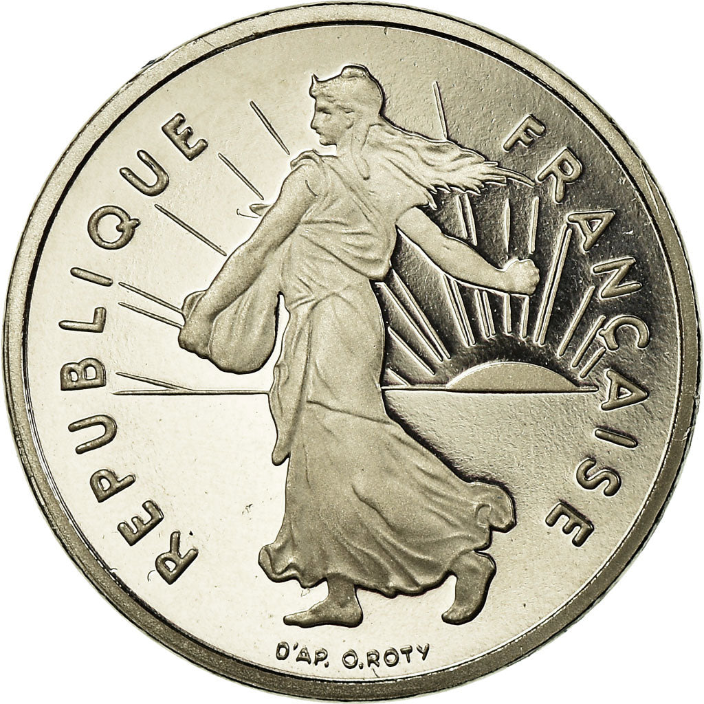 Moneta, Francja, Semeuse, 1/2 Franc, 1997, Paris, Proof, MS(65-70), Nikiel