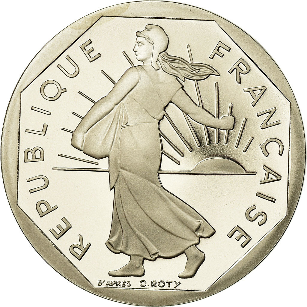 Moneda, Francia, Semeuse, 2 Francs, 1995, Paris, Proof, FDC, Níquel, KM:942.2