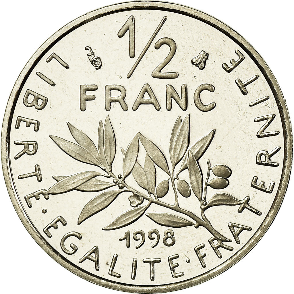 Coin, France, Semeuse, 1/2 Franc, 1998, Paris, Proof, MS(65-70), Nickel