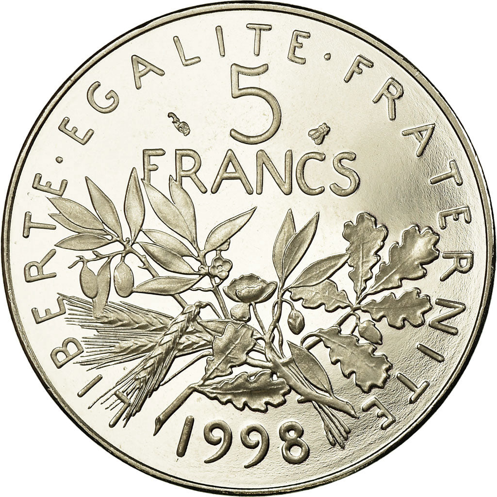Coin, France, Semeuse, 5 Francs, 1998, Paris, Proof, MS(65-70), Nickel Clad