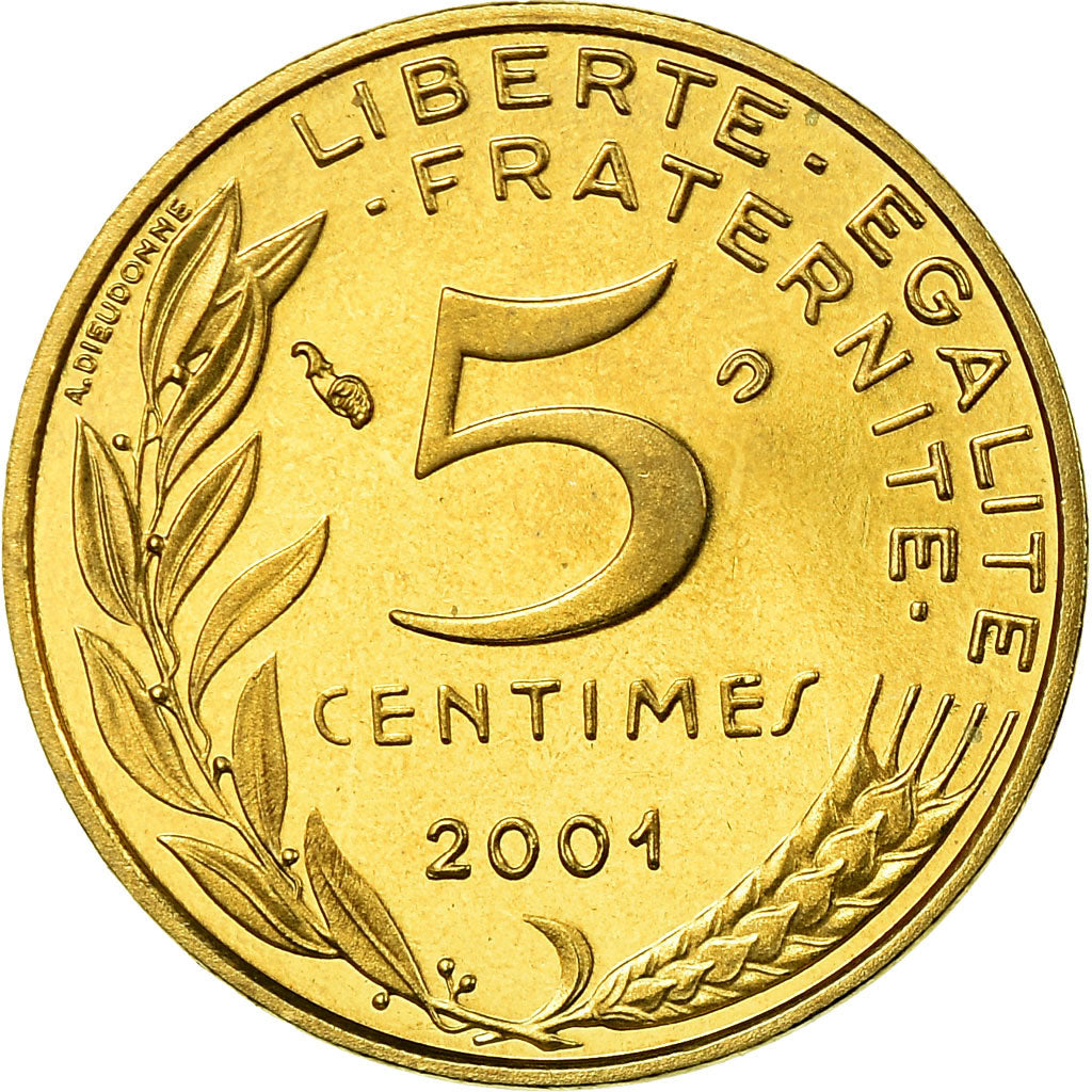 Coin, France, Marianne, 5 Centimes, 2001, Paris, Proof, MS(65-70)