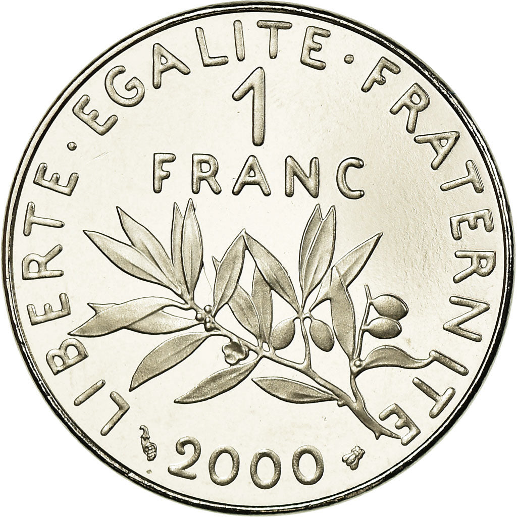 Coin, France, Semeuse, Franc, 2000, Paris, Proof, MS(65-70), Nickel, KM:925.2