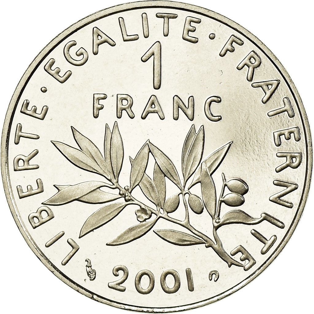 Coin, France, Semeuse, Franc, 2001, Paris, Proof, MS(65-70), Nickel, KM:925.2