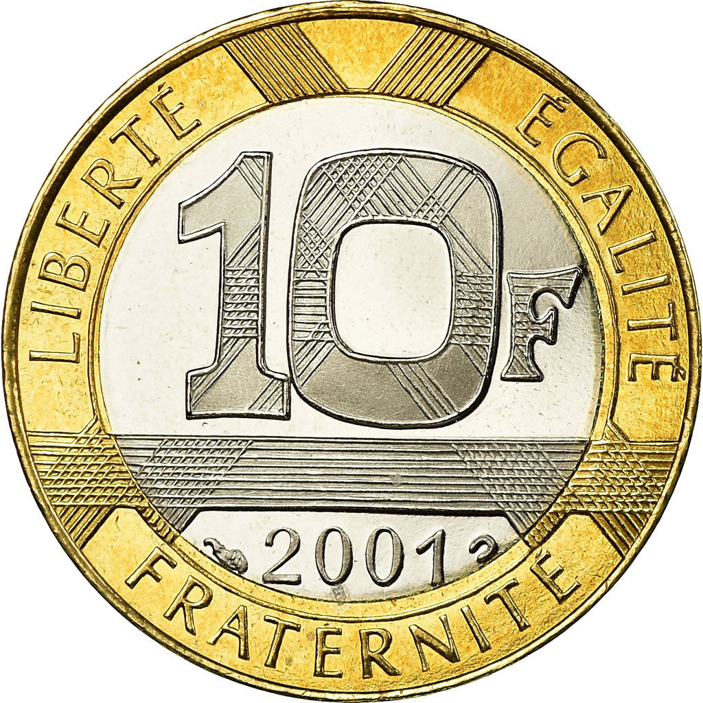 Munten, Frankrijk, Génie, 10 Francs, 2001, Paris, Proof, FDC, Aluminum-Bronze
