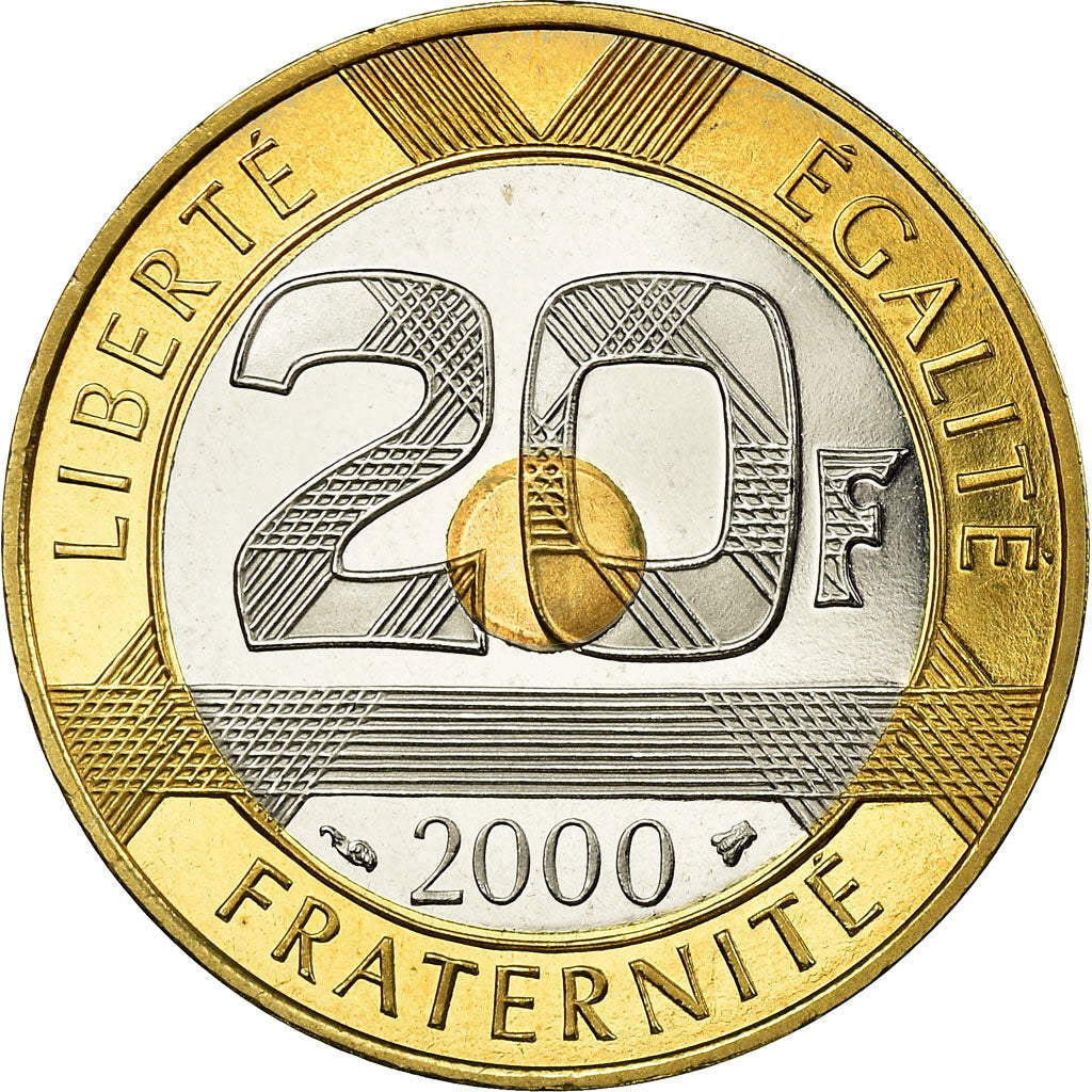 Coin, France, Mont Saint Michel, 20 Francs, 2000, Paris, Proof, MS(65-70)