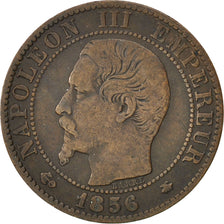 Francia, Napoleon III, Napoléon III, 5 Centimes, 1856, Strasbourg, MB, Bronz...