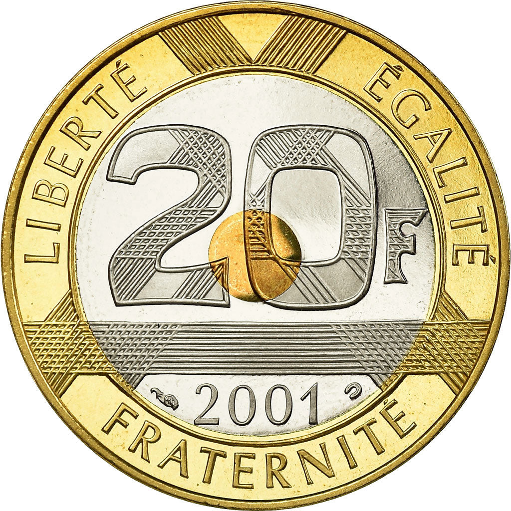 Coin, France, Mont Saint Michel, 20 Francs, 2001, Paris, Proof, MS(65-70)
