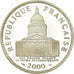 Coin, France, Panthéon, 100 Francs, 2000, Paris, Proof, MS(65-70), Silver