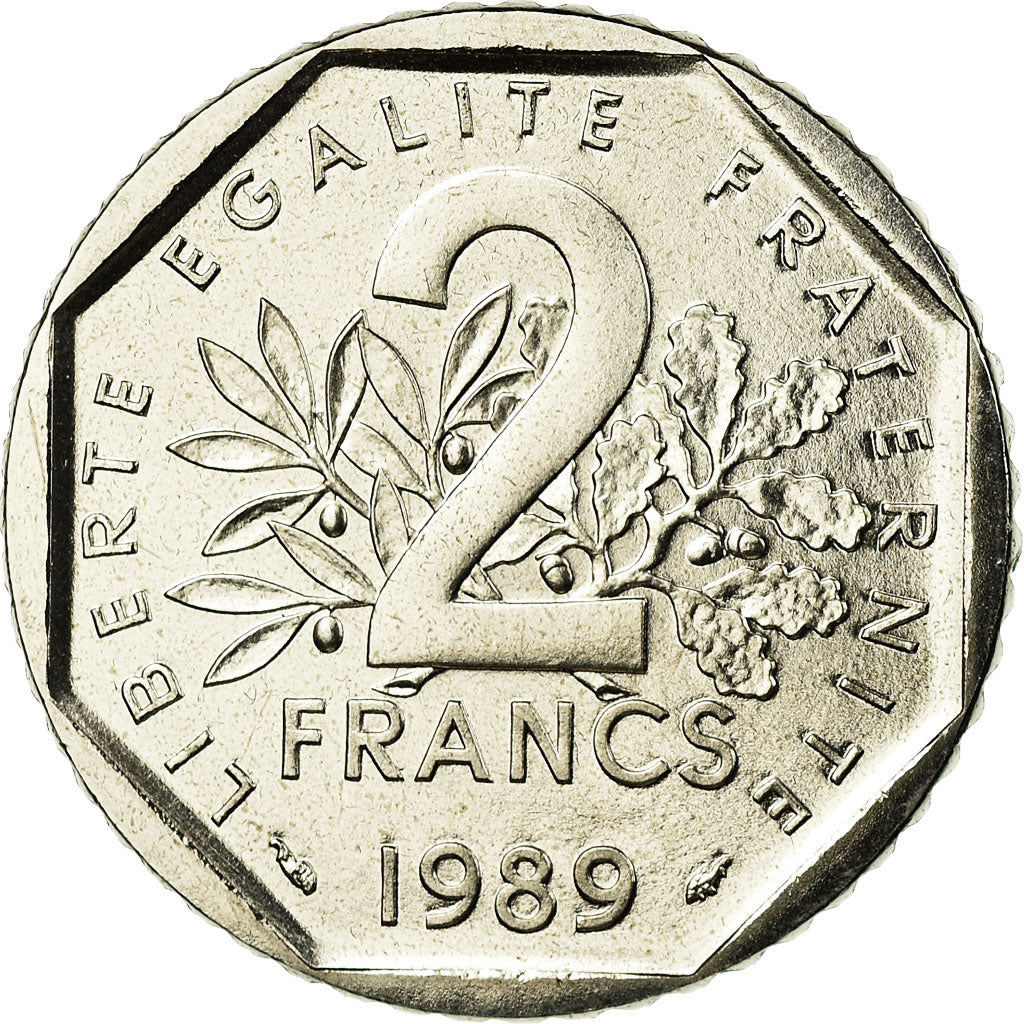 Coin, France, Semeuse, 2 Francs, 1989, Paris, MS(65-70), Nickel, KM:942.1