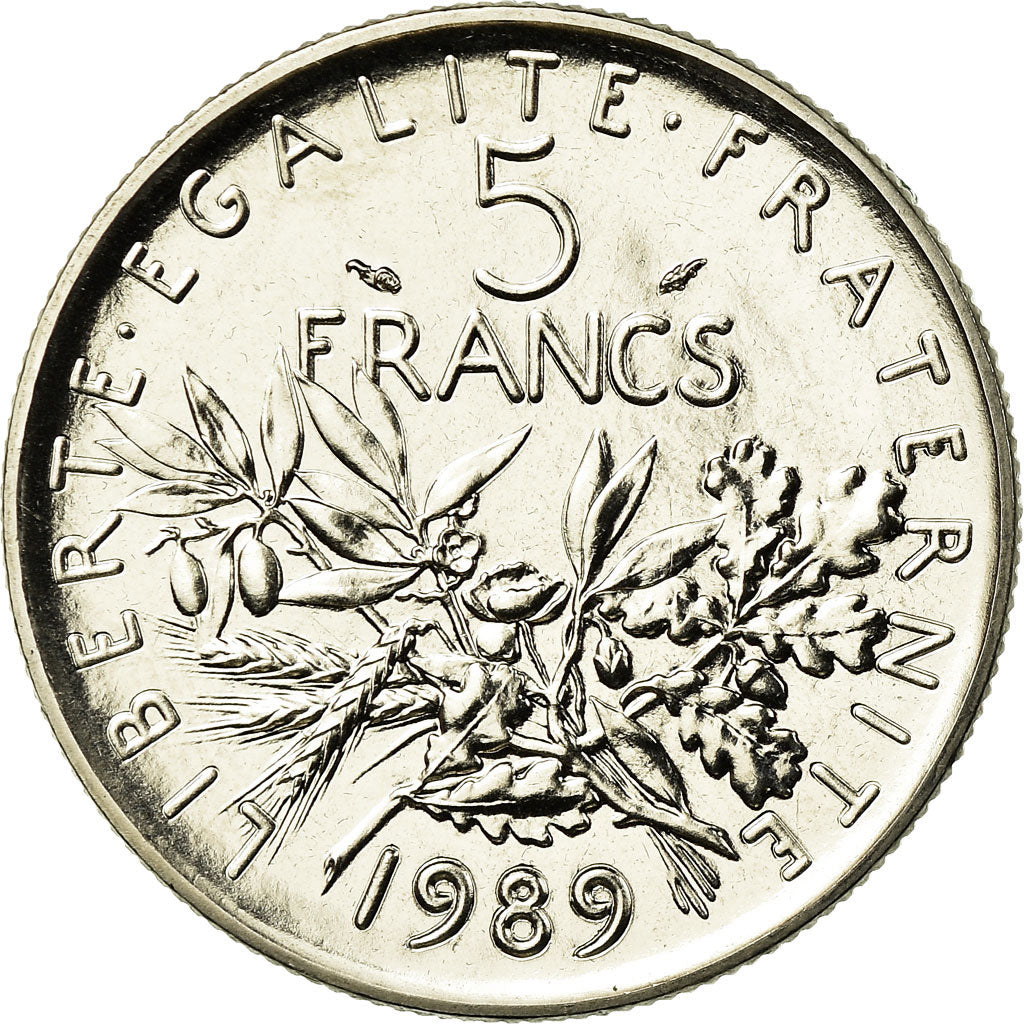 Monnaie, France, Semeuse, 5 Francs, 1989, Paris, FDC, Nickel Clad Copper-Nickel