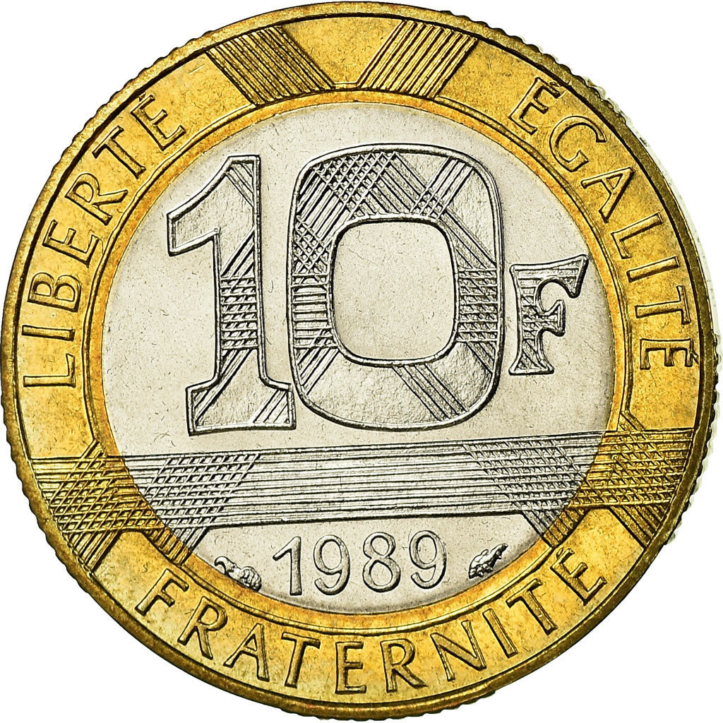 Coin, France, Montesquieu, 10 Francs, 1989, Paris, MS(65-70), Bi-Metallic
