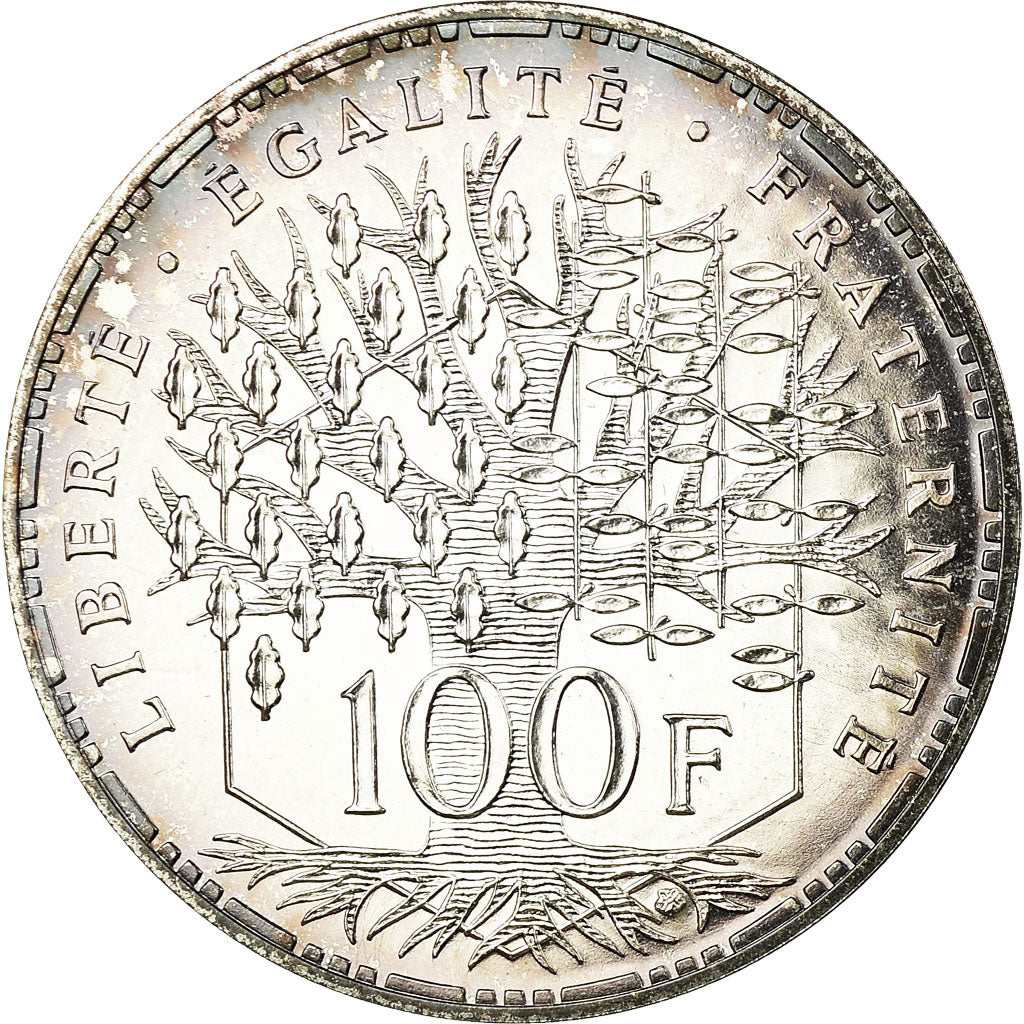 Moneda, Francia, Panthéon, 100 Francs, 1988, Paris, FDC, Plata, KM:951.1
